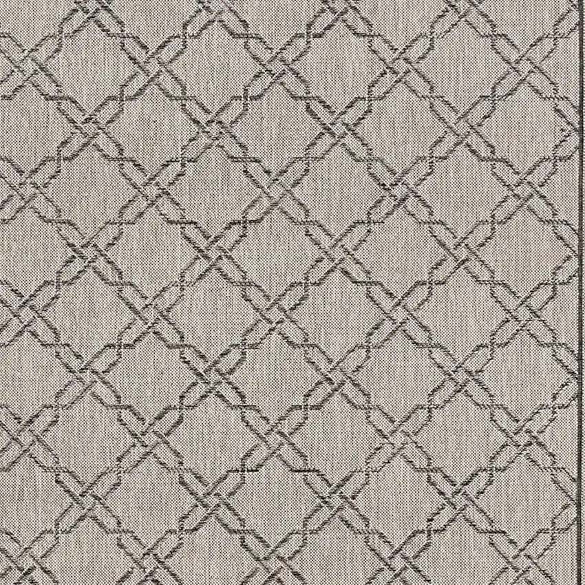 Gray and Ivory Geometric Area Rug Photo 6