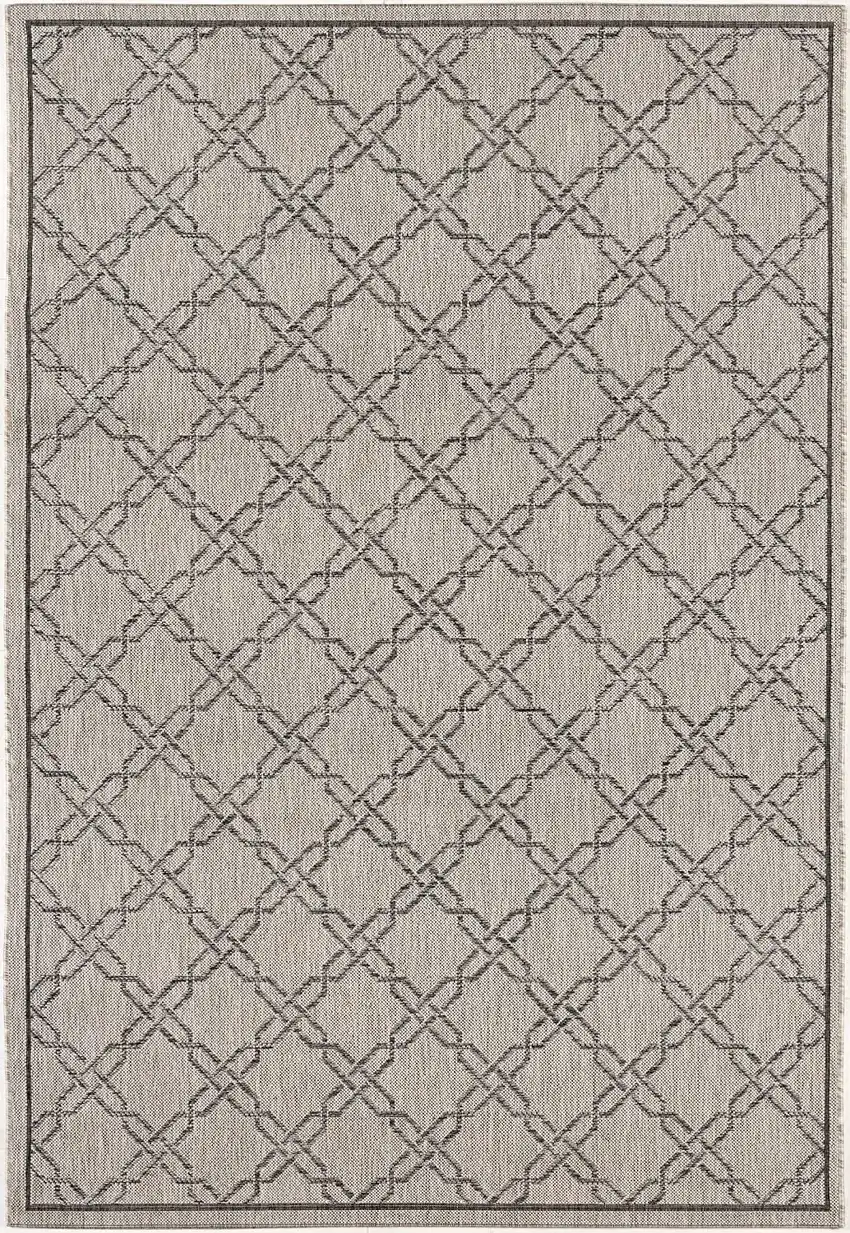 Gray Geometric Lattice Area Rug Photo 1