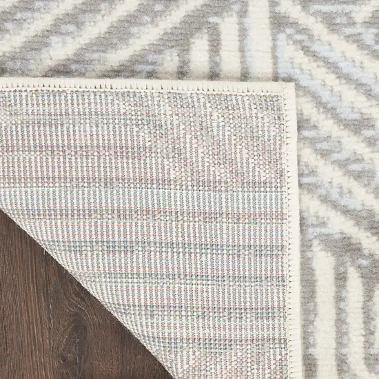 Gray Geometric Power Loom Area Rug Photo 6