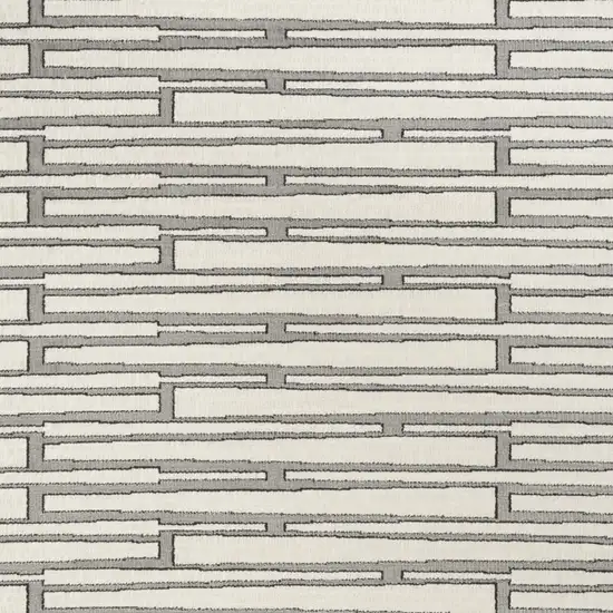 Gray Geometric Power Loom Area Rug Photo 9