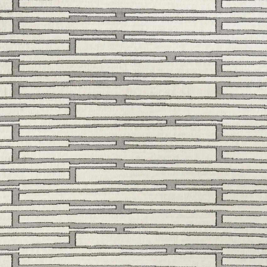 Gray Geometric Power Loom Area Rug Photo 9