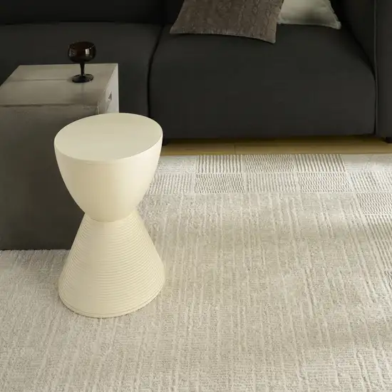 Gray Geometric Power Loom Area Rug Photo 6