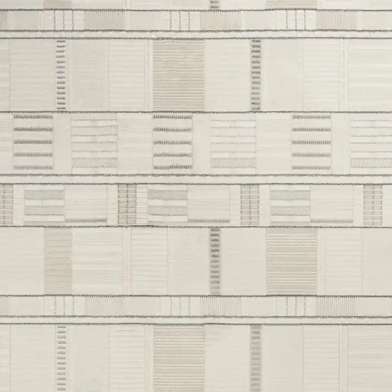 Gray Geometric Power Loom Area Rug Photo 3
