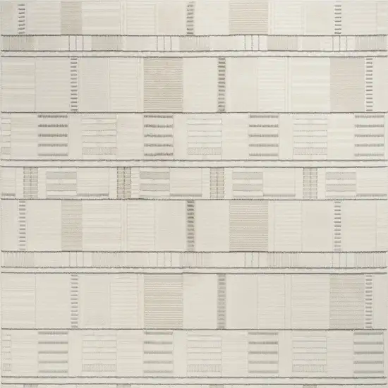 Gray Geometric Power Loom Area Rug Photo 9