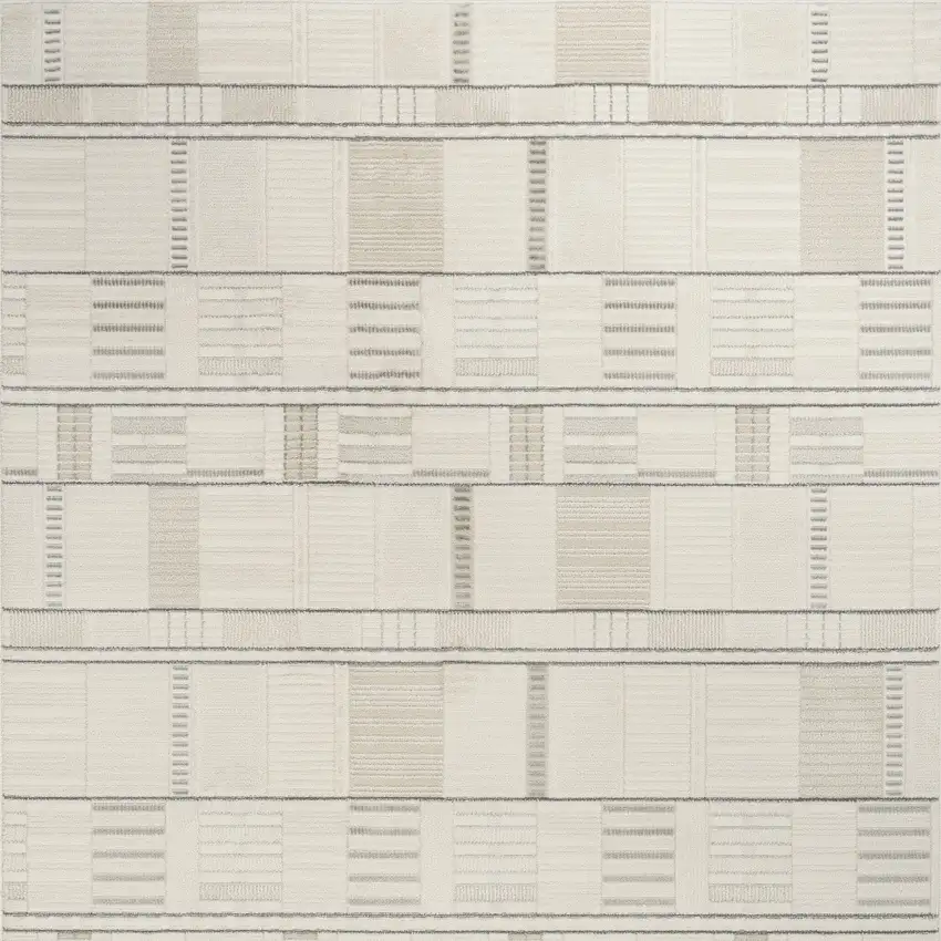 Gray Geometric Power Loom Area Rug Photo 9