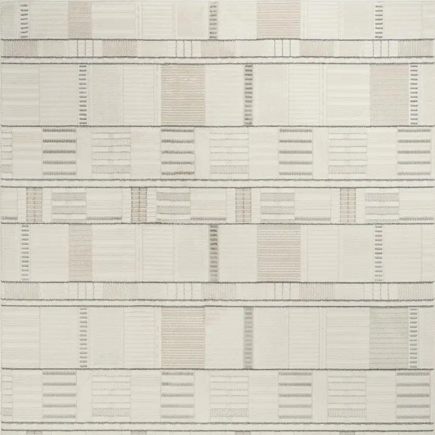 Gray Geometric Power Loom Area Rug Photo 4