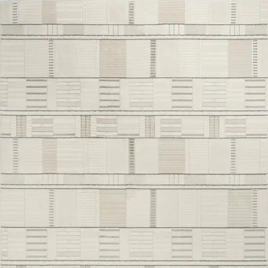 Gray Geometric Power Loom Area Rug Photo 4