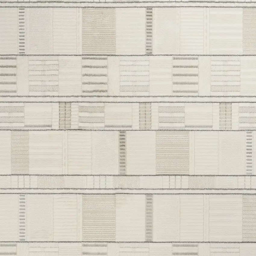 Gray Geometric Power Loom Area Rug Photo 8