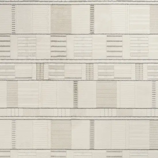Gray Geometric Power Loom Area Rug Photo 8