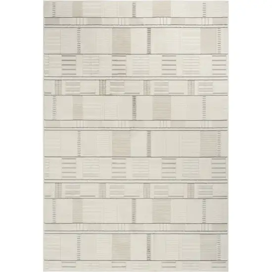 Gray Geometric Power Loom Area Rug Photo 2