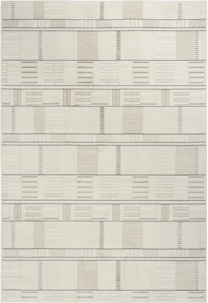 Gray Geometric Power Loom Area Rug Photo 2