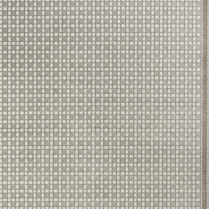 Gray Geometric Power Loom Area Rug Photo 7
