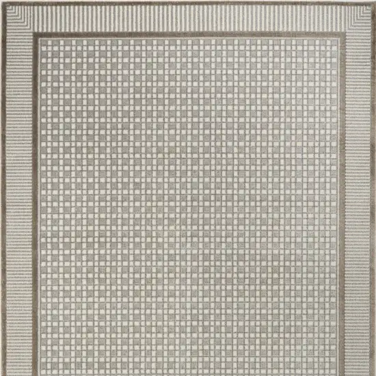 Gray Geometric Power Loom Area Rug Photo 8