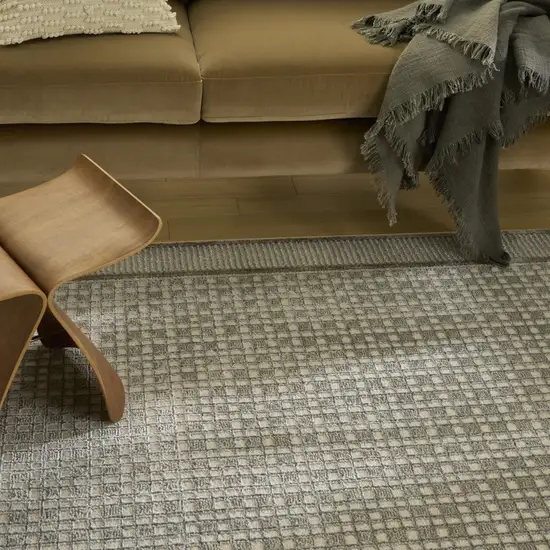 Gray Geometric Power Loom Area Rug Photo 4