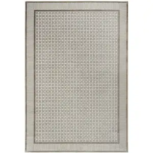 Photo of Gray Geometric Power Loom Area Rug