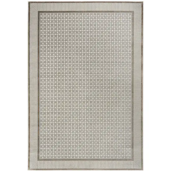 Gray Geometric Power Loom Area Rug Photo 6