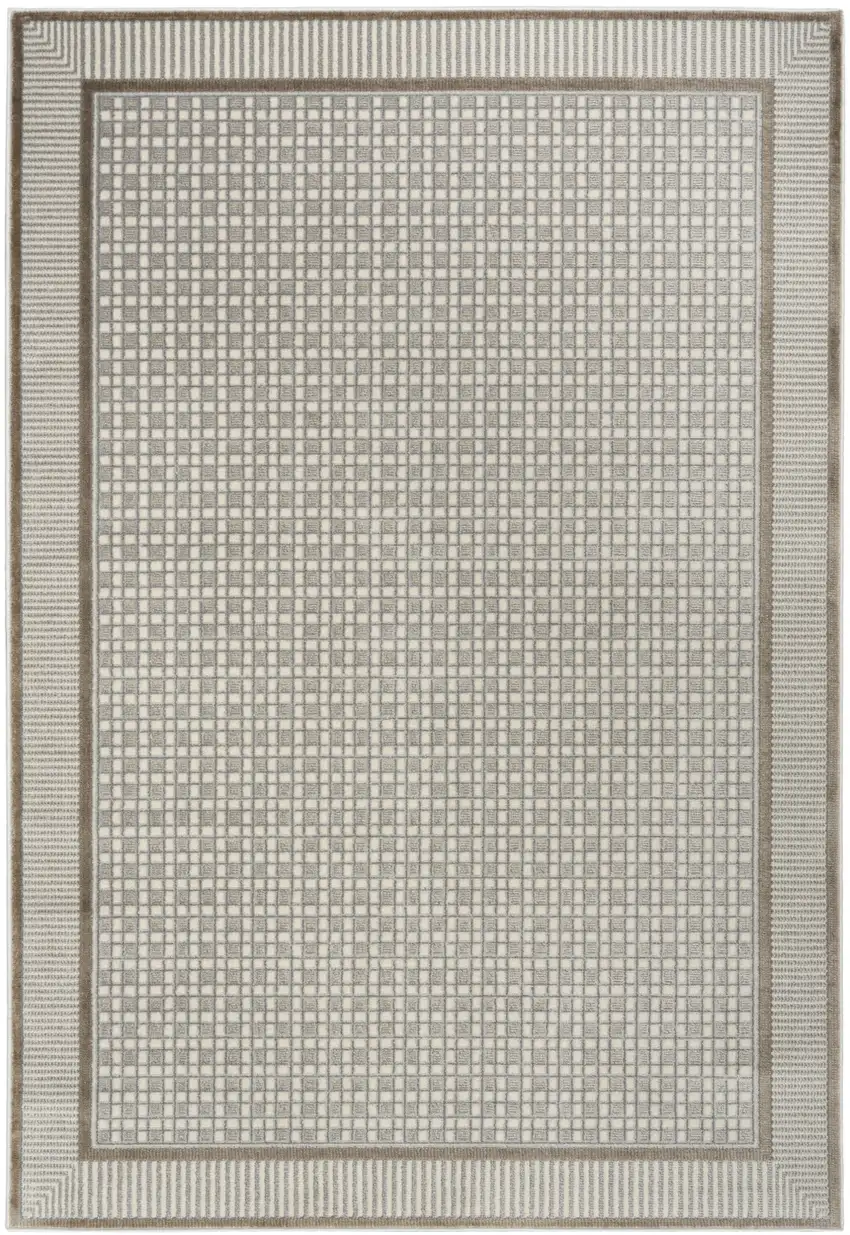 Gray Geometric Power Loom Area Rug Photo 6