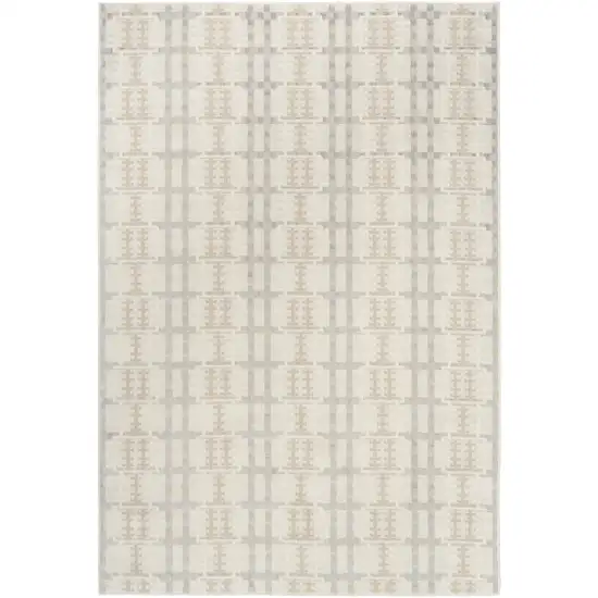 Gray Geometric Power Loom Area Rug Photo 8
