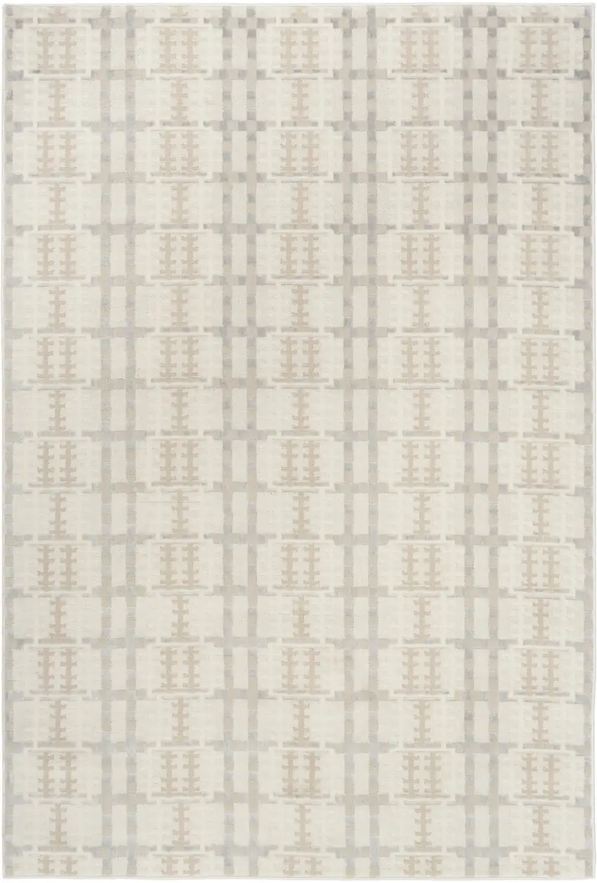 Gray Geometric Power Loom Area Rug Photo 8