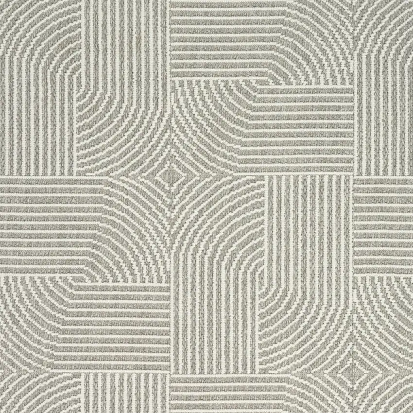 Gray Geometric Power Loom Area Rug Photo 7