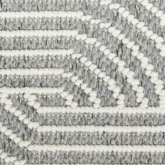 Gray Geometric Power Loom Area Rug Photo 9