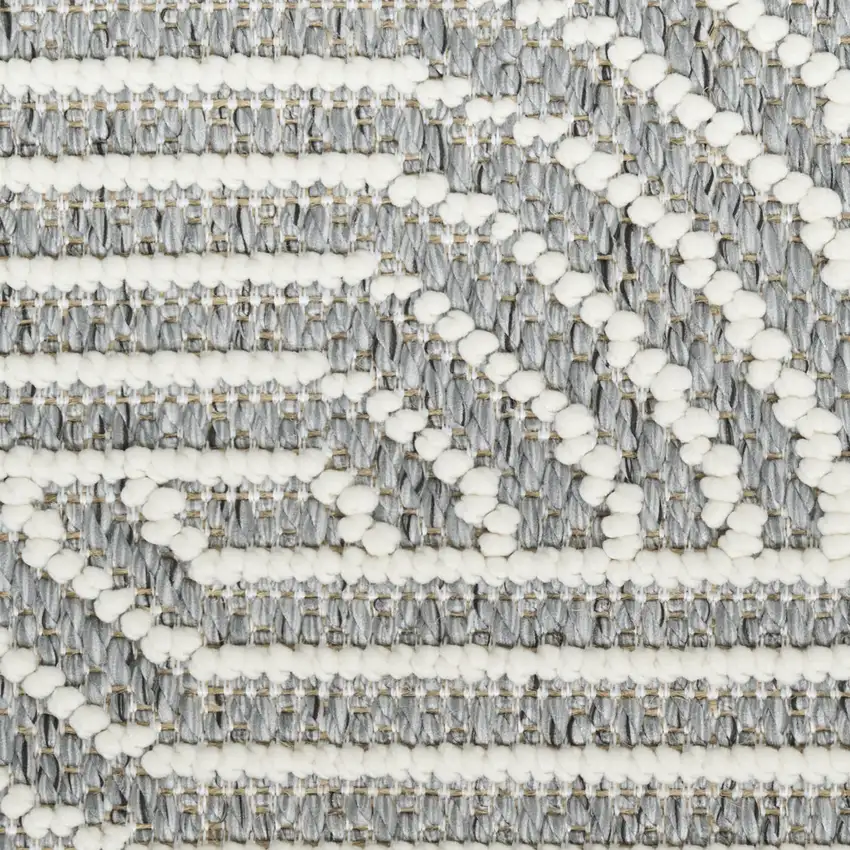 Gray Geometric Power Loom Area Rug Photo 9