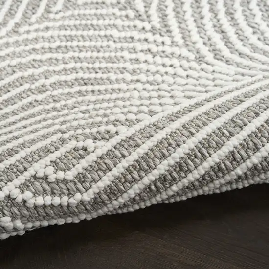 Gray Geometric Power Loom Area Rug Photo 9