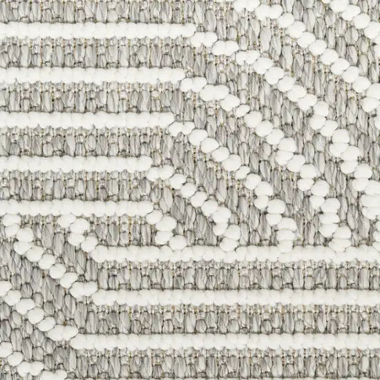 Gray Geometric Power Loom Area Rug Photo 8