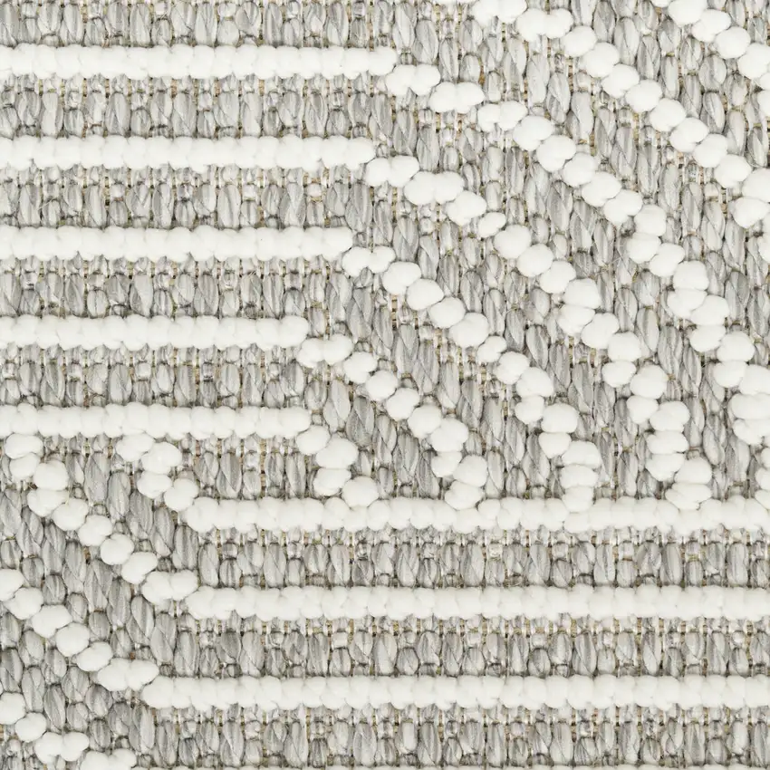 Gray Geometric Power Loom Area Rug Photo 8