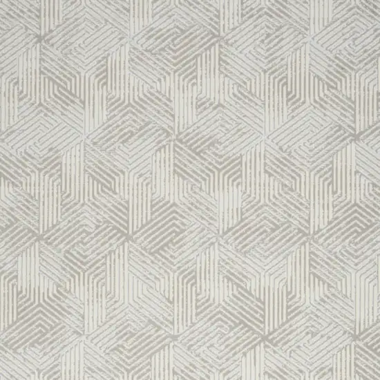 Gray Geometric Power Loom Area Rug Photo 9