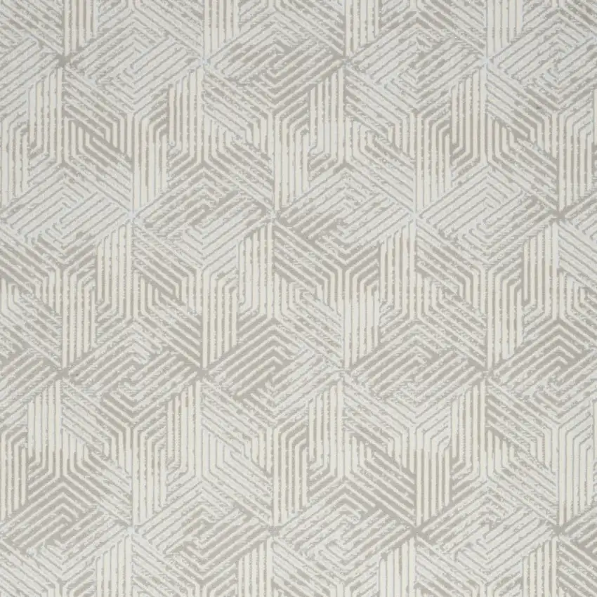 Gray Geometric Power Loom Area Rug Photo 9