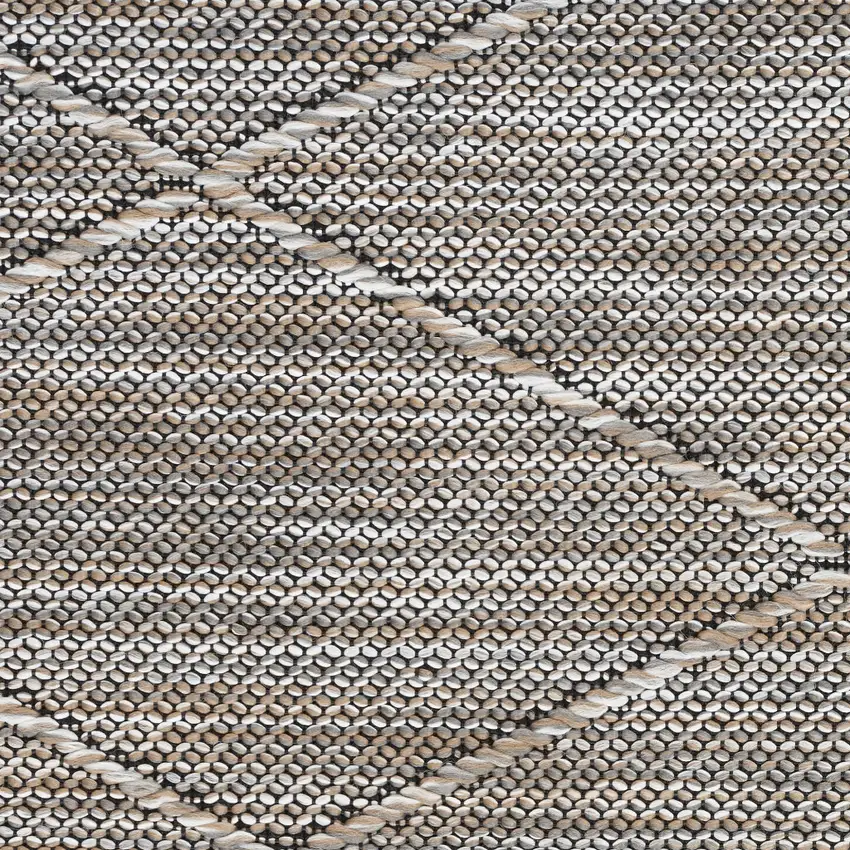 Gray Geometric Power Loom Non Skid Area Rug Photo 4