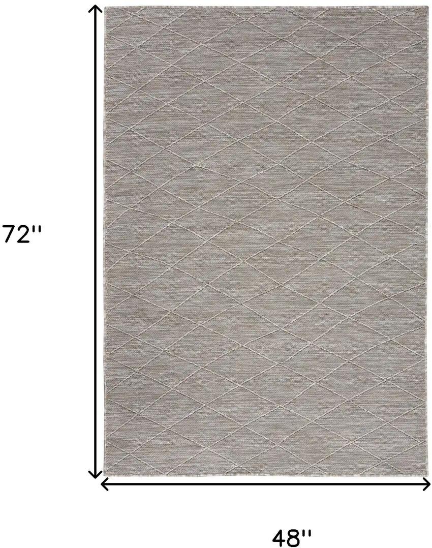 Gray Geometric Power Loom Non Skid Area Rug Photo 9