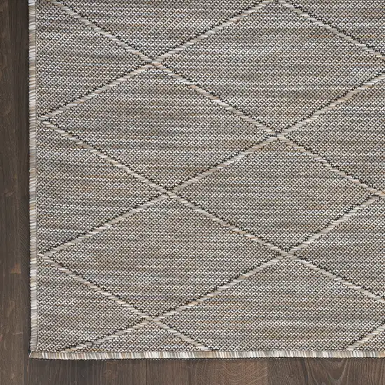 Gray Geometric Power Loom Non Skid Area Rug Photo 9