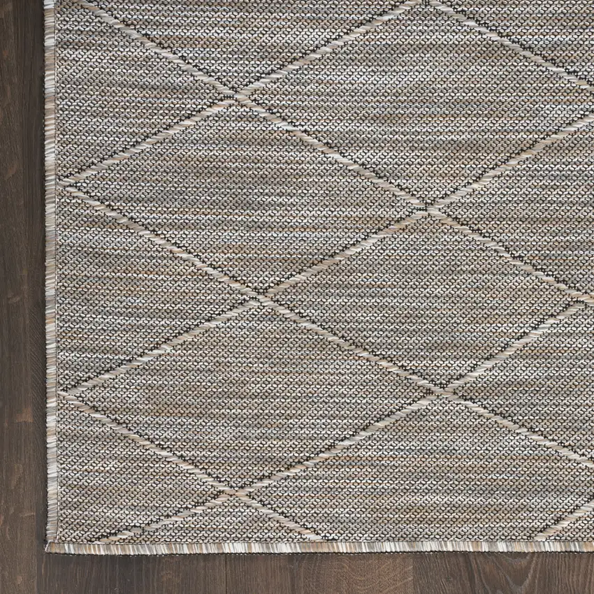 Gray Geometric Power Loom Non Skid Area Rug Photo 9