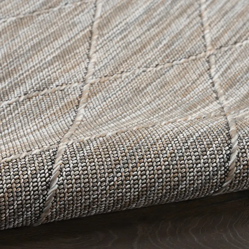 Gray Geometric Power Loom Non Skid Area Rug Photo 9