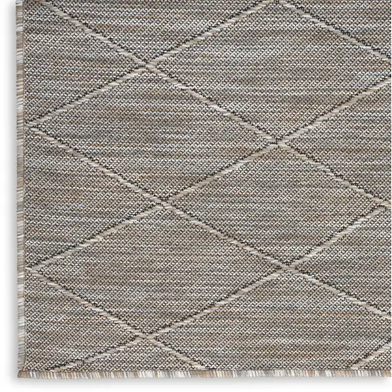 Gray Geometric Power Loom Non Skid Area Rug Photo 7