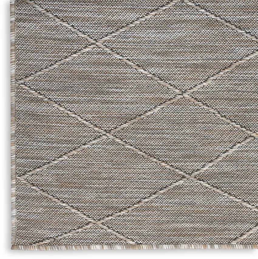 Gray Geometric Power Loom Non Skid Area Rug Photo 7