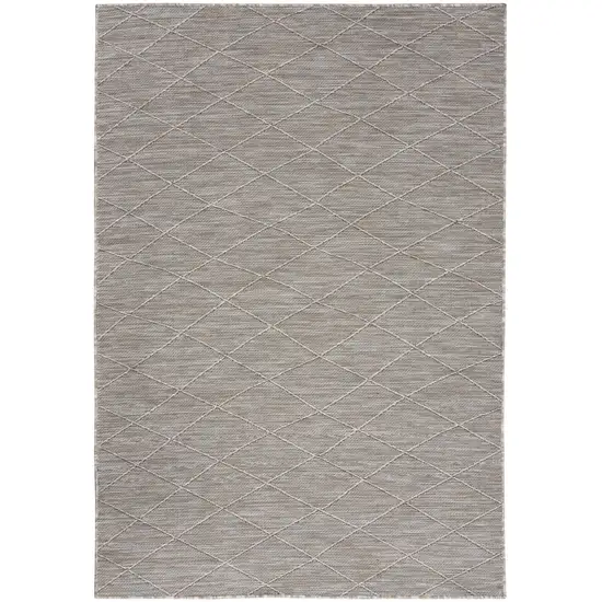 Gray Geometric Power Loom Non Skid Area Rug Photo 4