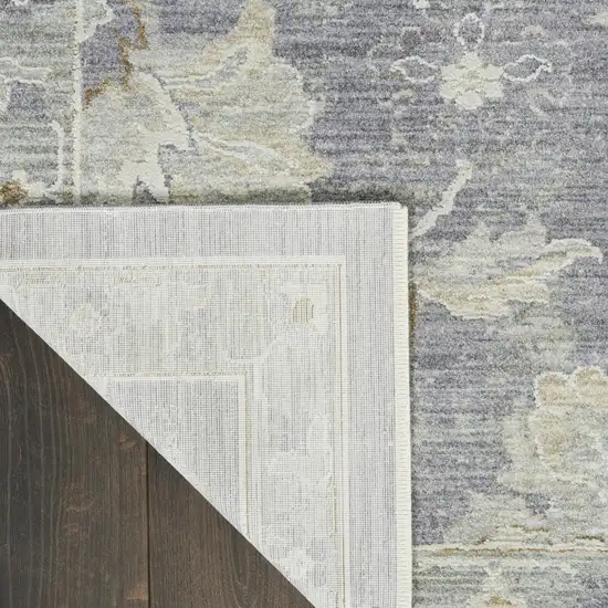 10' Gray Geometric Runner Rug Photo 7