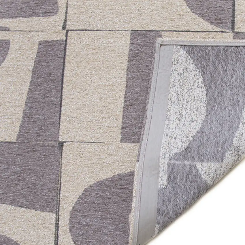 Gray Geometric Washable Area Rug Photo 8