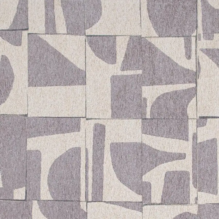 Gray Geometric Washable Area Rug Photo 3