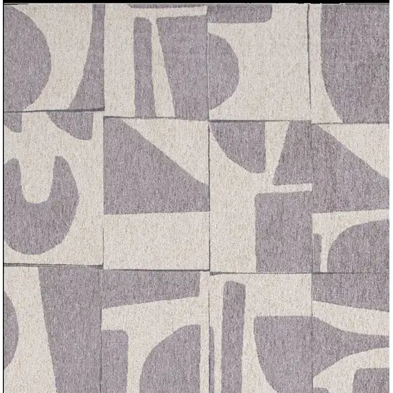 Gray Geometric Washable Area Rug Photo 3