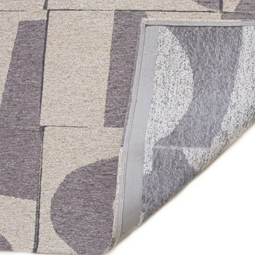 Gray Geometric Washable Area Rug Photo 7