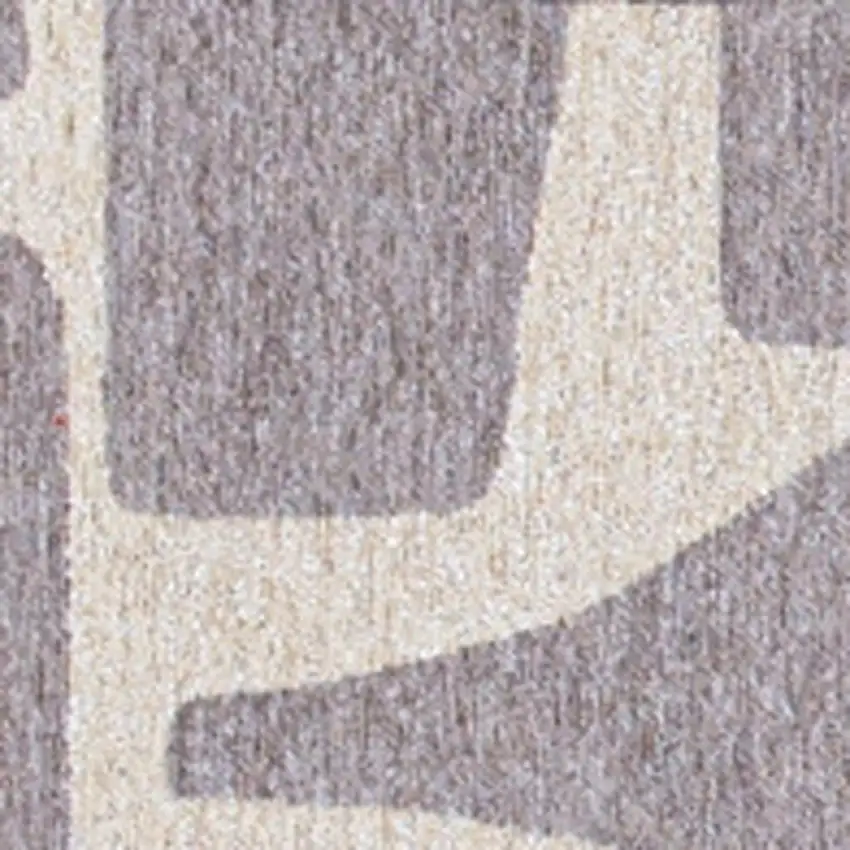 Gray Geometric Washable Area Rug Photo 3