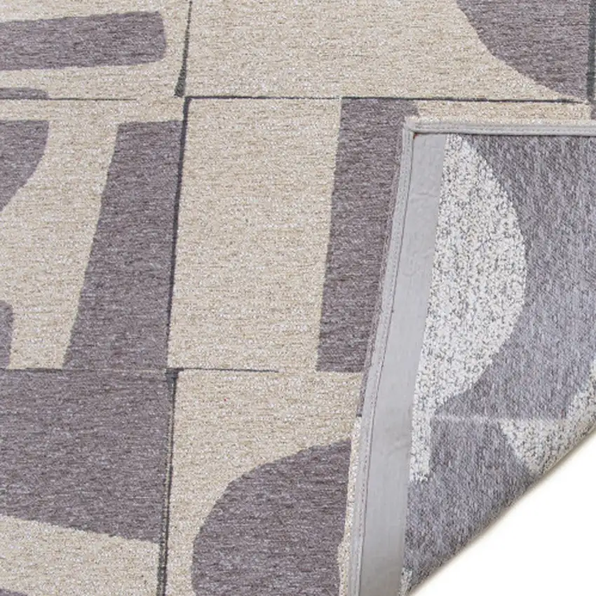 Gray Geometric Washable Area Rug Photo 7