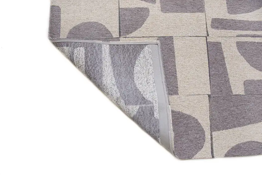 Gray Geometric Washable Area Rug Photo 7