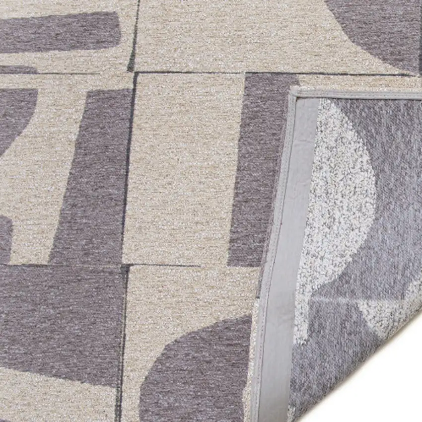 Gray Geometric Washable Area Rug Photo 8