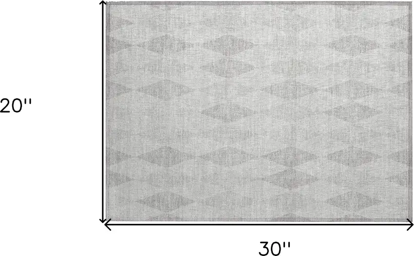 Gray Geometric Washable Non Skid Indoor Outdoor Area Rug Photo 3