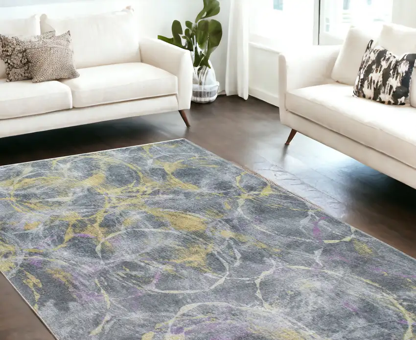 Gray Abstract Dhurrie Area Rug Photo 1